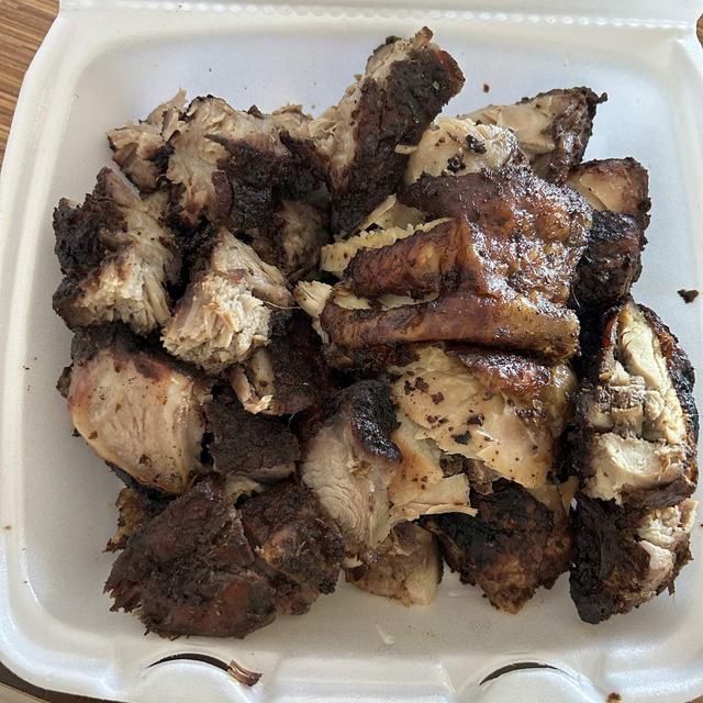 Box of jerk pork
